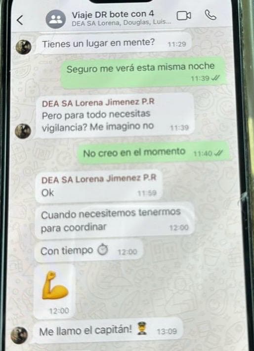 Conversación de WhatsApp entre el agente Jiménez y Jorge Velásquez, El Navegante.