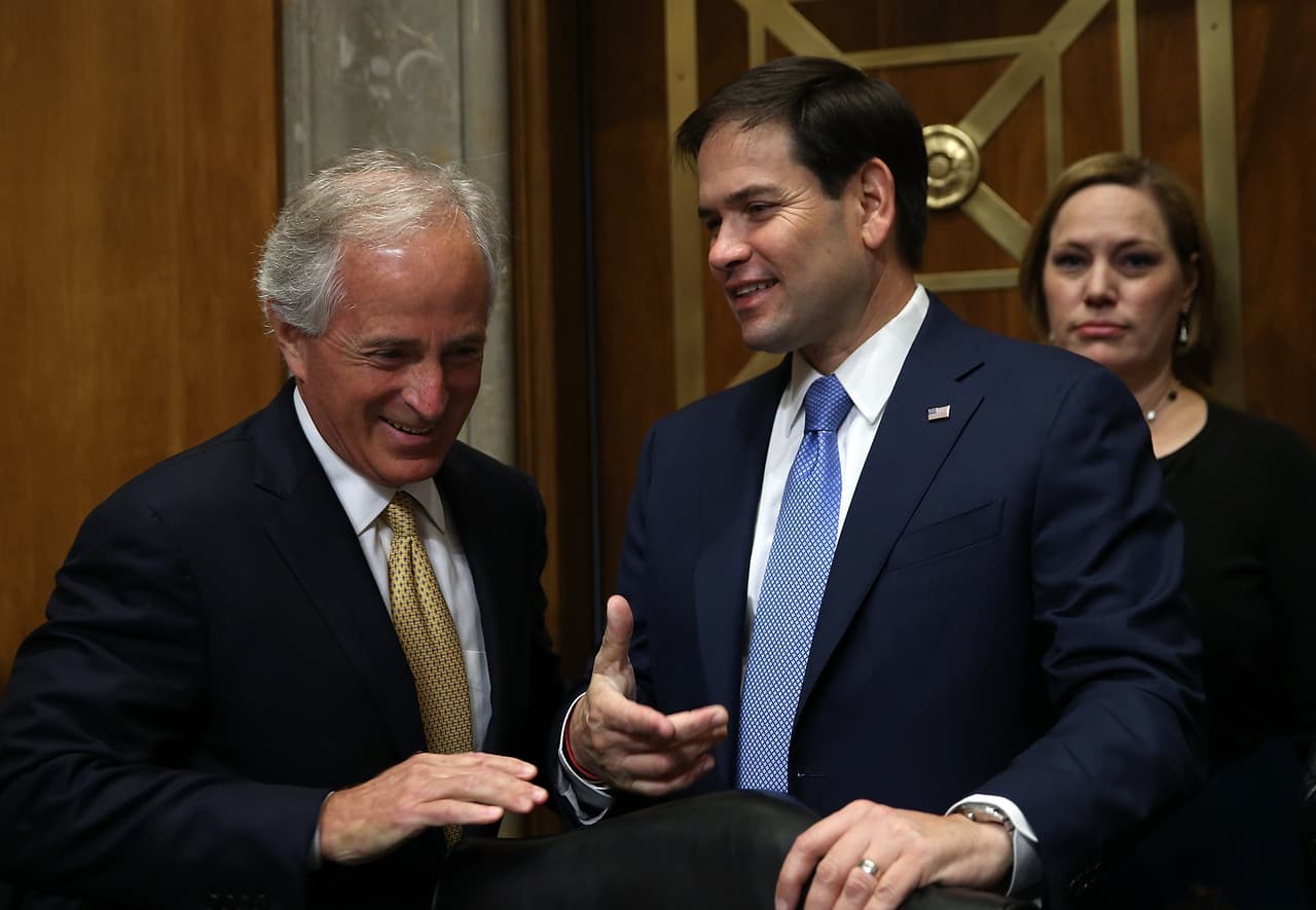 El senador por Florida Marco Rubio en una de las sesiones del Comité de Relaciones Exteriores del Senado.