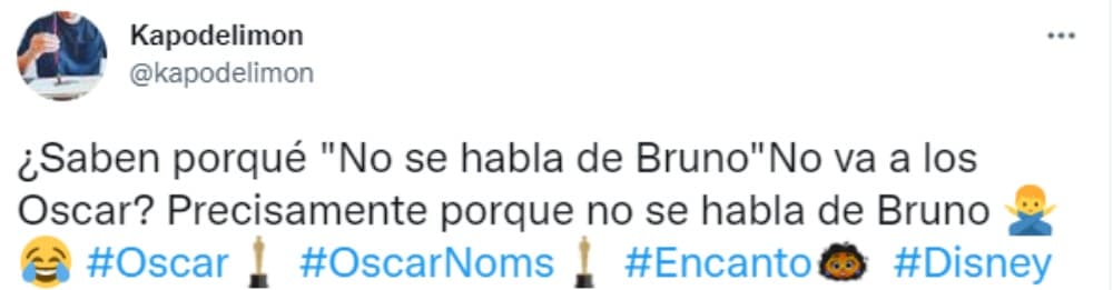 Reacciones de los fans a la ausencia de No se habla de Bruno de los Oscar