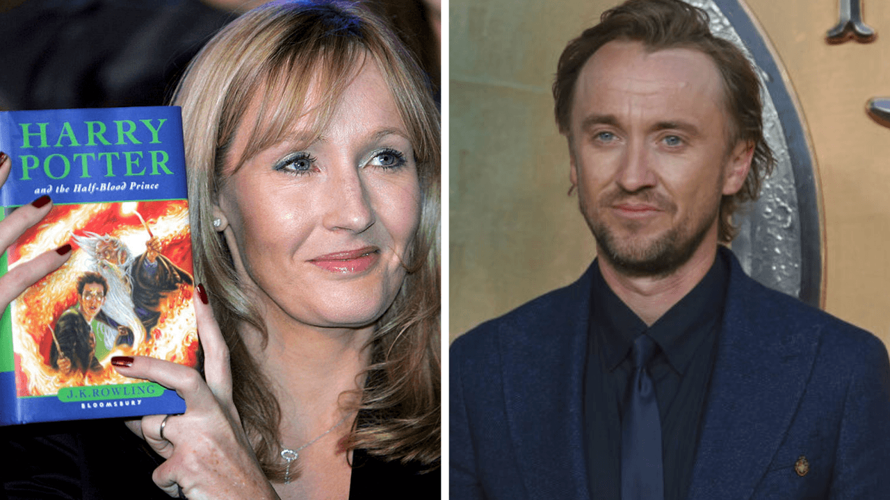 J.K Rowling y Tom Felton