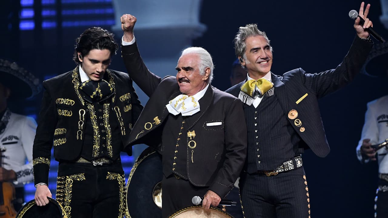 Los tres Fernández estuvieron acompañados del mariachi Sol de México en el escenario del 
<b><a href="https://mgmgrand.mgmresorts.com/en/entertainment/grand-garden-arena.html">MGM Grand Garden Arena.</a></b>
<br>