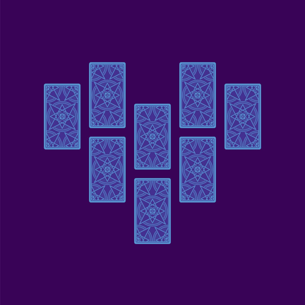 Hay lecturas de relaciones, como la de forma de corazón o la basada en 14 cartas, donde un lado simboliza la persona a quien se lee y el otro, su pareja.