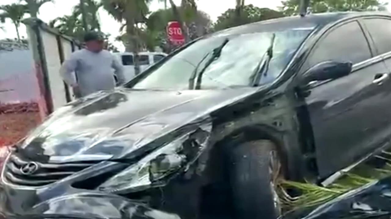 Captado en Cámara: persecución policial termina en choque en Hialeah