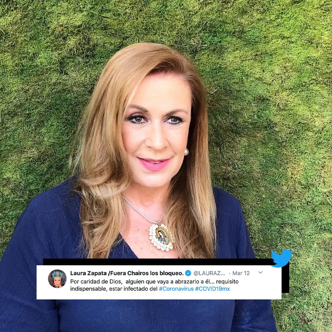 “Por caridad de Dios, alguien que vaya a abrazarlo a él, requisito indispensable: estar infectado del coronavirus”, escribió la también actriz en su cuenta de Twitter.