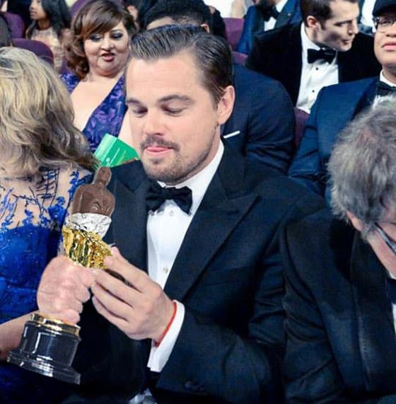 Oops! Le dieron un Oscar de chocolate.