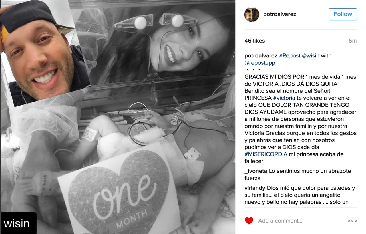 El Potro envió fuerza a la familia y muchas oraciones.