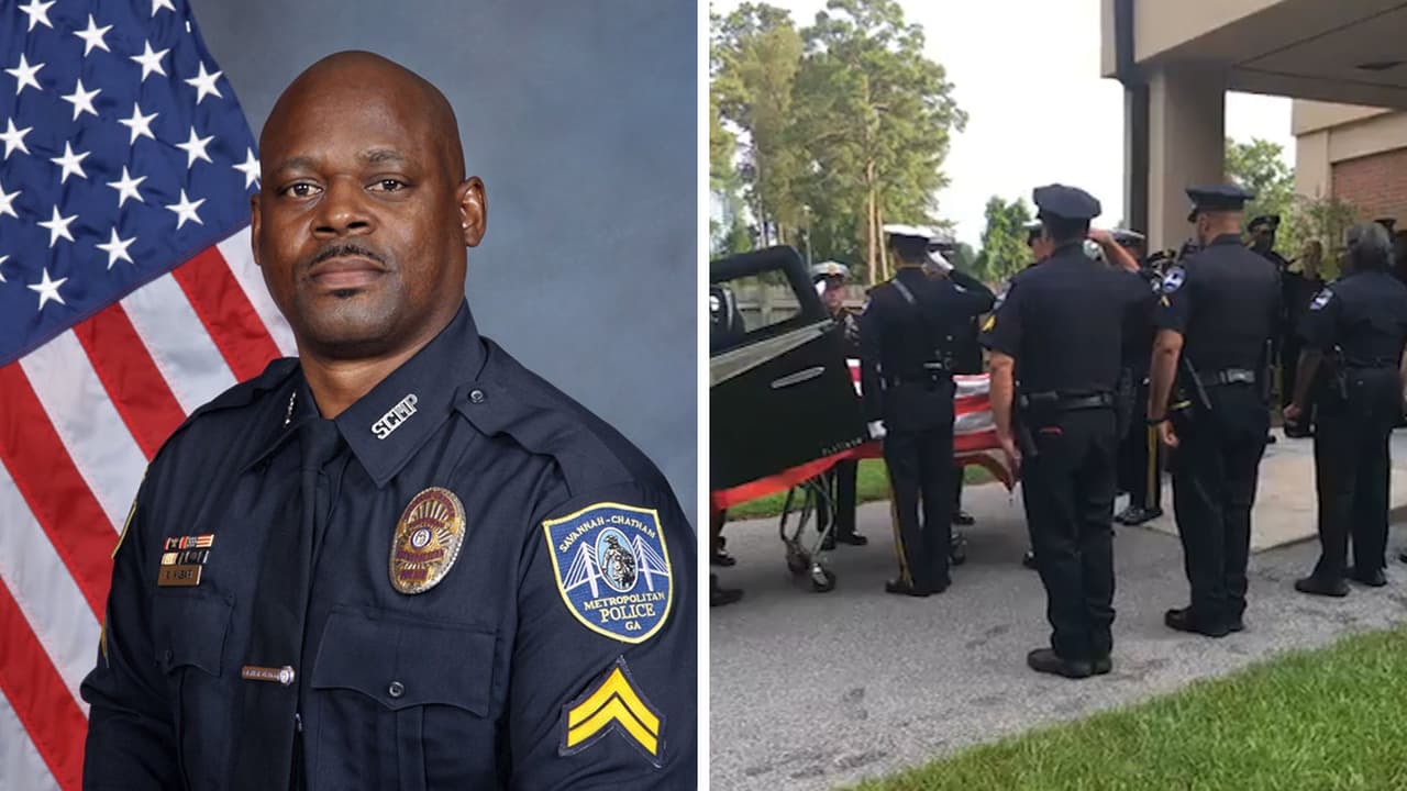 Rinden homenaje a policía de Georgia que murió durante tiroteo con presunto ladrón
