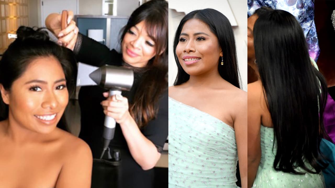 Este domingo, la 
<b>nominada a 'Mejor actriz', <a href="https://www.univision.com/famosos/asi-llego-yalitza-aparicio-a-la-alfombra-roja-de-los-premios-oscar-fotos">Yalitza Aparicio, desfiló por la alfombra roja</a></b> de la edición número 91 de los Premios Oscar con un espectacular vestido en color menta y lució su larga, brillante y abundante cabellera negra lacia y al natural, con una raya en medio.