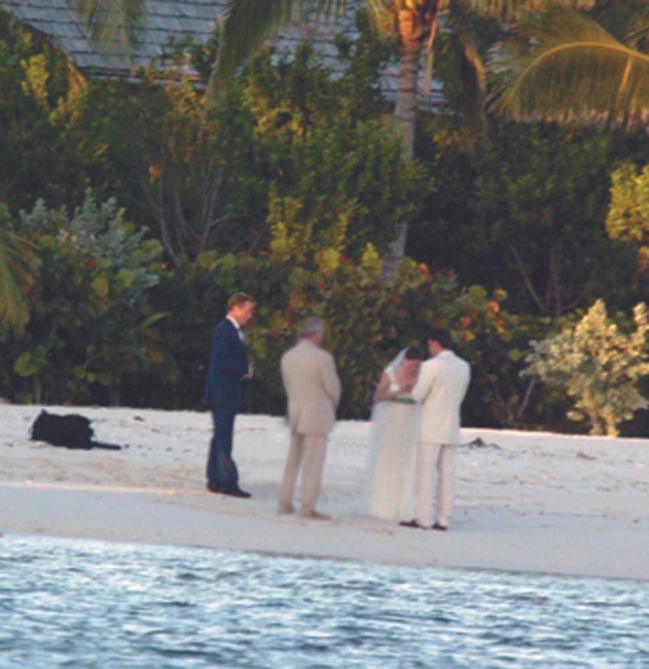 En el lugar solo estuvieron presentes los novios, el pastor, Victor Garber, quien entregó a la novia, y un fotógrafo.
