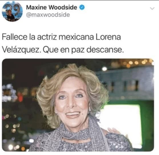 Woodside publicó un tuit que borró inmediatamente después de que supo que no era verdad la información.
<br>