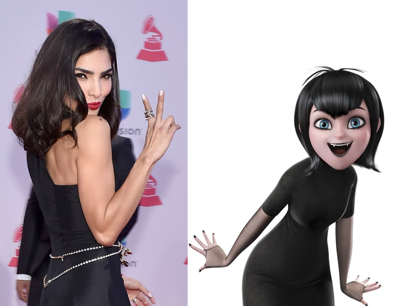 Ese look casi gótico de Ale Espinoza en 2015 es muy parecido al de la curiosa Mavis, de 'Hotel Transilvania'.