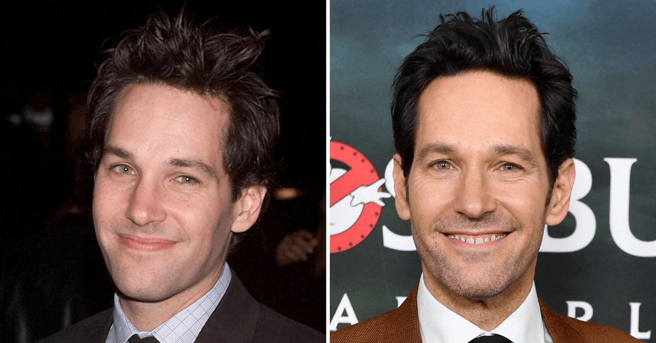 Paul Rudd en el 2001 y en el 2021