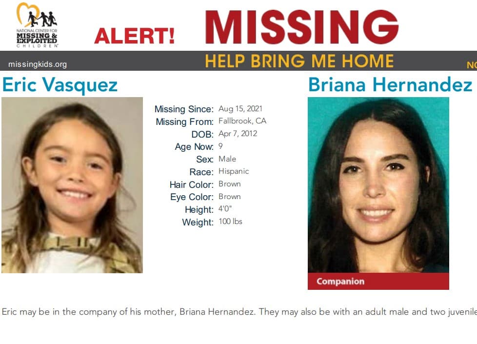Información sobre la búsqueda de Eric Alejandro Vasquez.