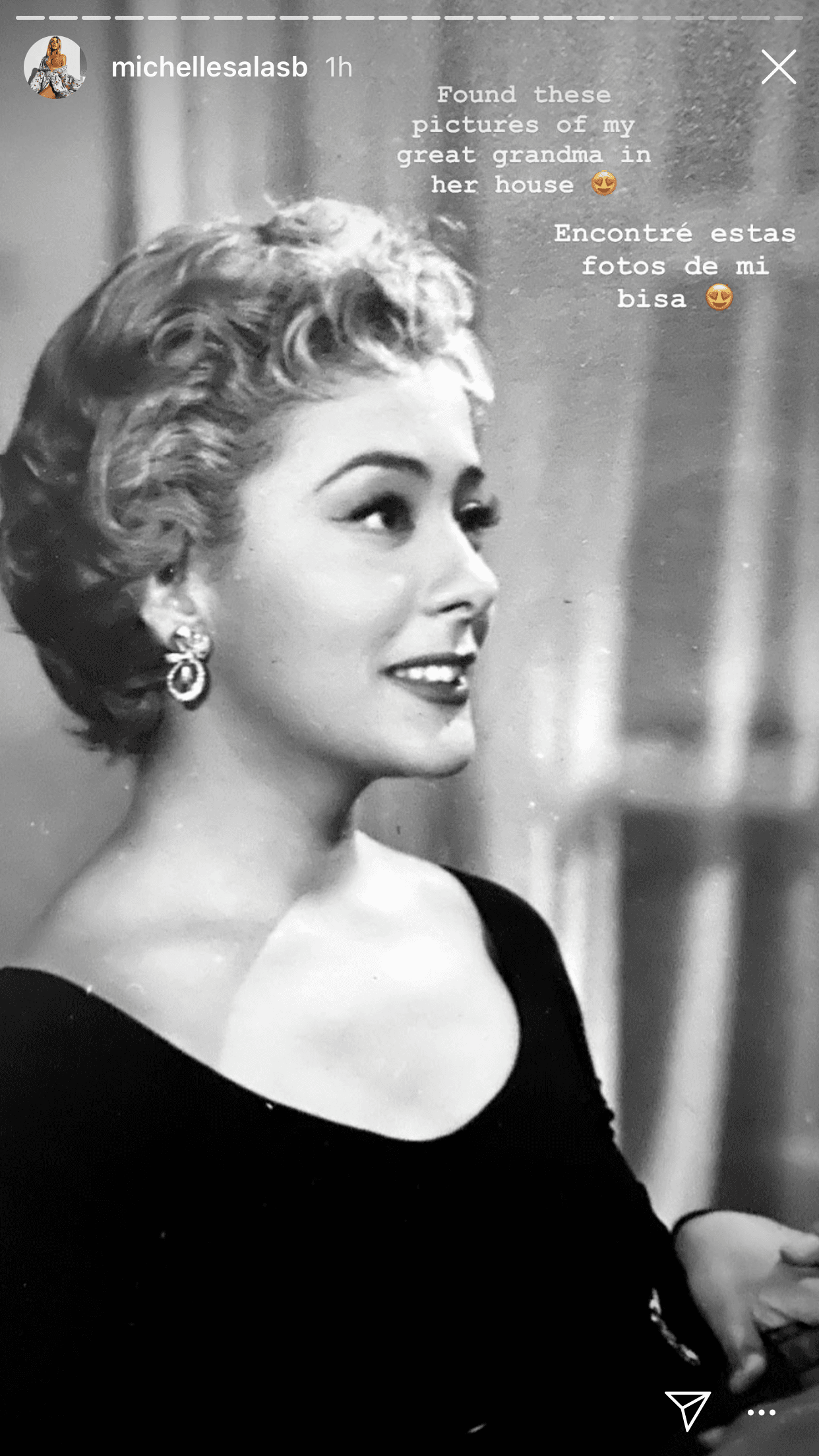 La joven modelo también aprovechó para compartir algunas fotografías históricas de Silvia Pinal.