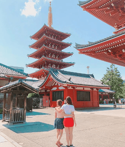 En las publicaciones Andrea expresó que Japón era un destino al que deseaba ir desde hace tiempo.