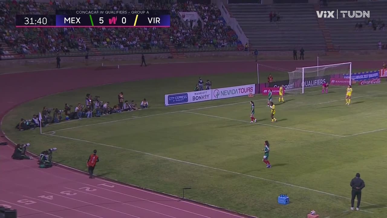 ¡Esto ya es goleada, México pone el 6-0 gracias a María Sánchez!