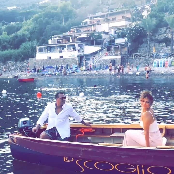 El Mar Mediterráneo ha sido el lugar ideal de descanso para la espectacular pareja.