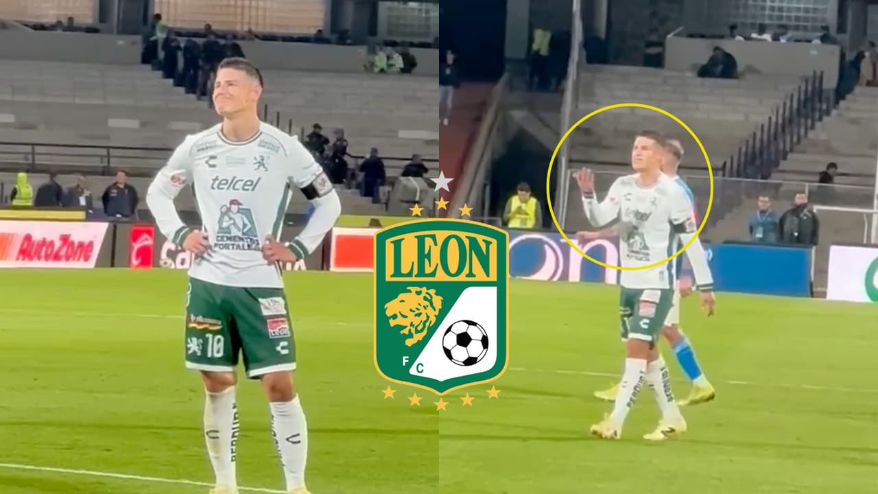 ¡Así reaccionó James Rodríguez al autogol de León!