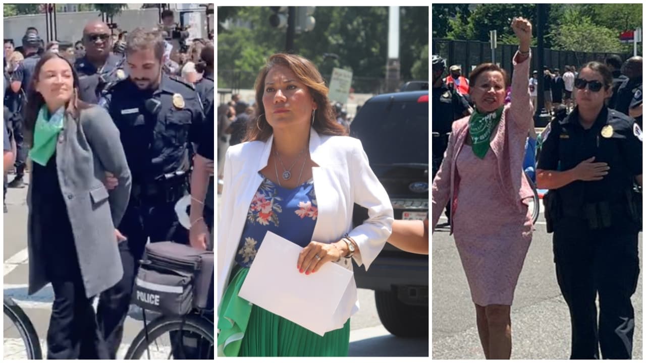 Detienen a Alexandria Ocasio-Cortez y otras congresistas durante protesta a favor del aborto
