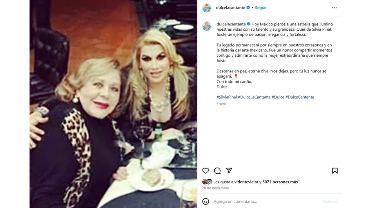 Así despidió Dulce a Silvia Pinal.