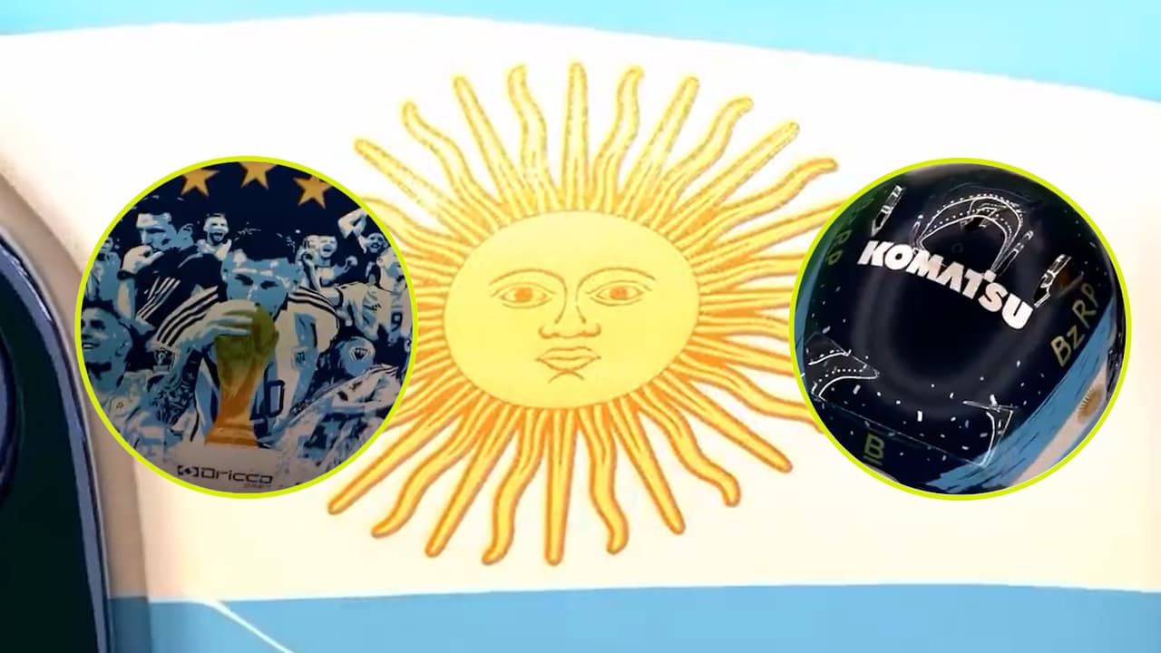 ¡Bestial! Colapinto rinde homenaje a la Albiceleste en el GP de Qatar