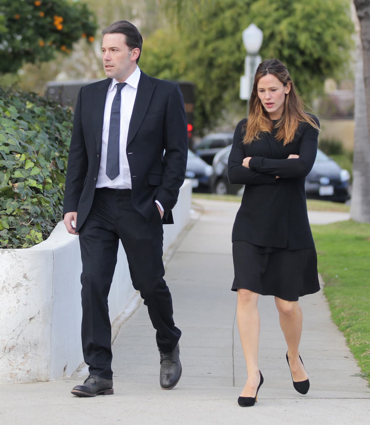 La expareja se encontró en el funeral de un amigo de ambos en Los Ángeles.