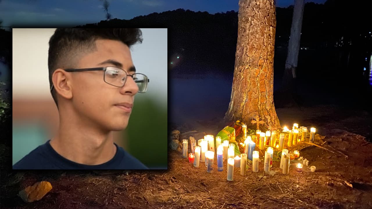 Con globos y velas hacen vigilia en honor al adolescente hispano que murió ahogado en el lago Lanier