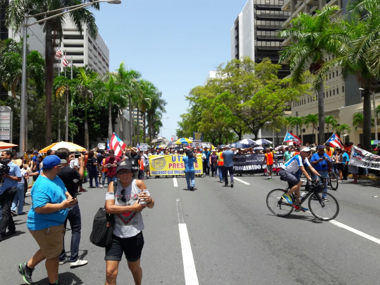 Marcha contra las medidas de austeridad en Puerto Rico.