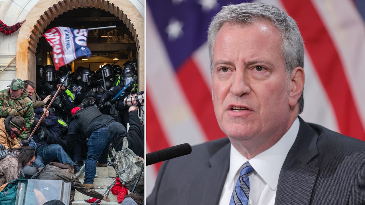 "Serán despedidos": De Blasio sobre empleados públicos de NYC que participaron en el asalto al Capitolio