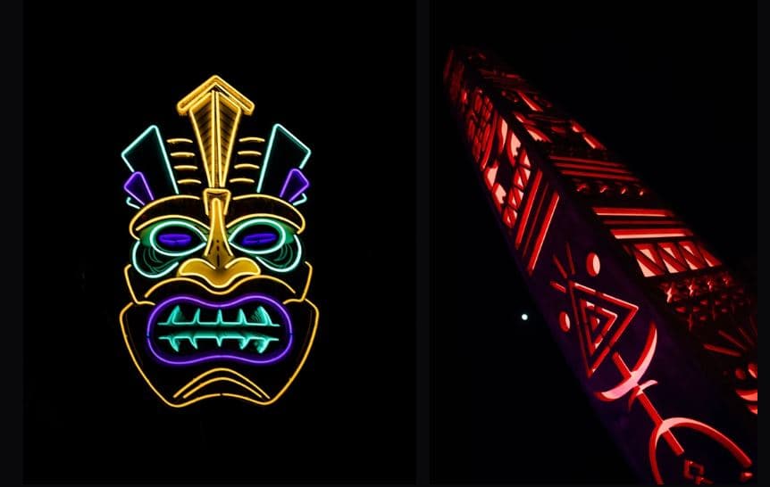 El Surreal Garden en el Zilker Botanical Garden es una experiencia artística interactiva anual llena de piezas fantásticas creadas por Sharon Keshishian y el equipo de Ion Art.