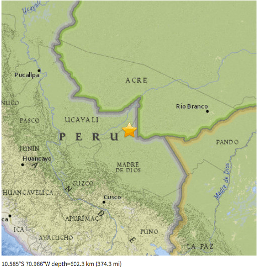 Mapa sismo Perú
