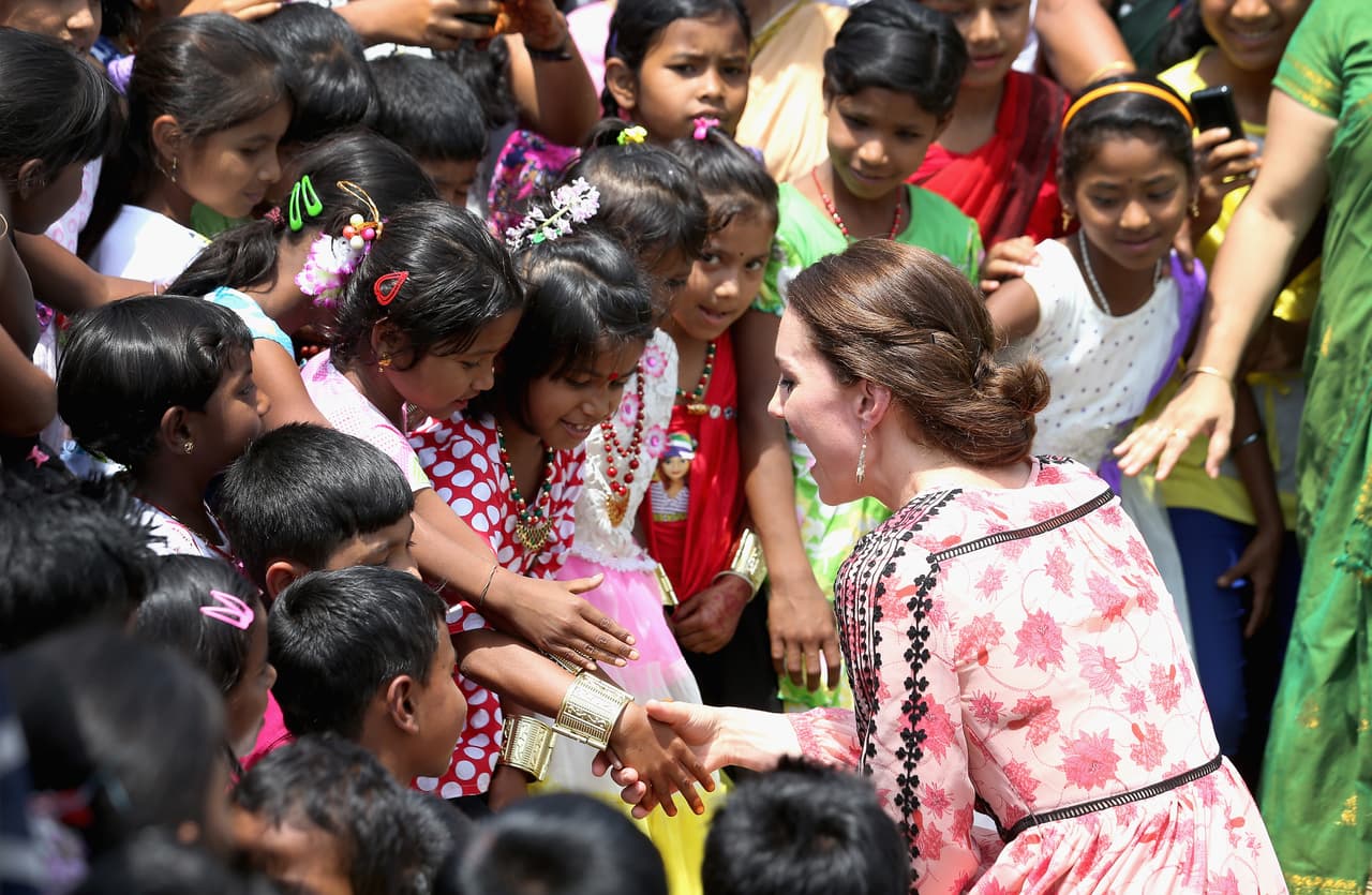 Kate estuvo feliz con los niños.
