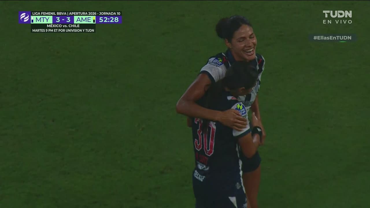 ¡Doblete de Chavarín, golazo de la jugadora! Rayadas lo empata a tres en un partidazo