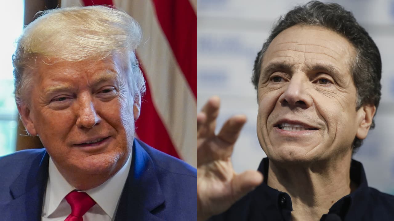 Trump llama "quejones" a varios gobernadores, después de que Andrew Cuomo criticara su sistema para comprar respiradores