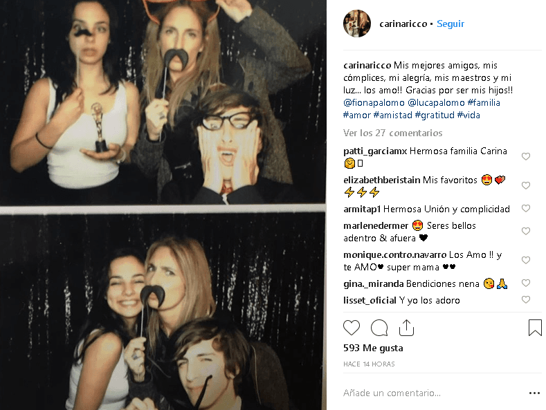 El pasado 20 de marzo la viuda de Palomo
<b> publicó una imagen</b> de ella y sus dos hijos acompañada del mensaje: "Mis mejores amigos, mis cómplices, mi alegría, mis maestros y mi luz... ¡los amo! ¡Gracias por ser mis hijos!".