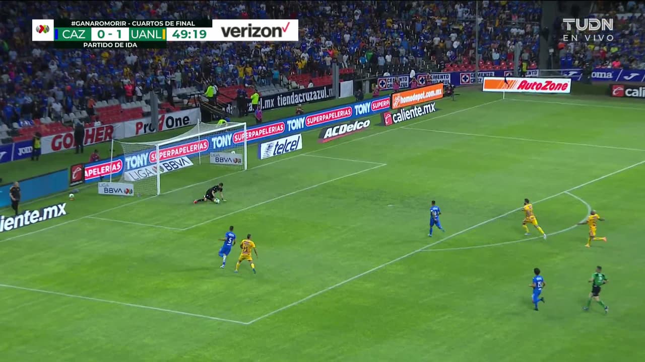 ¡TIRO ATAJADO! disparo por Nicolás López.