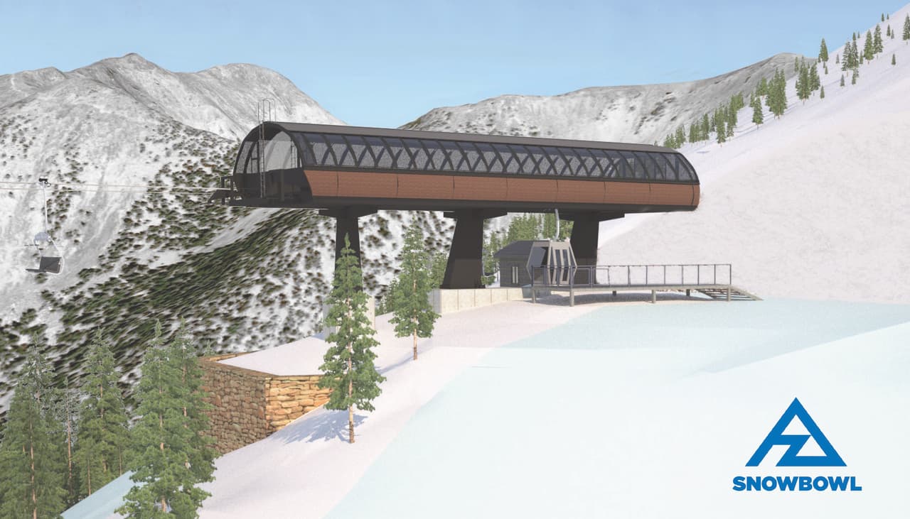 El Arizona Snowbowl dijo que el teleférico actual será reemplazado por una versión de alta velocidad que incluye autos de góndola cerrados para ocho personas y asientos de silla al aire libre para seis personas.
<br>