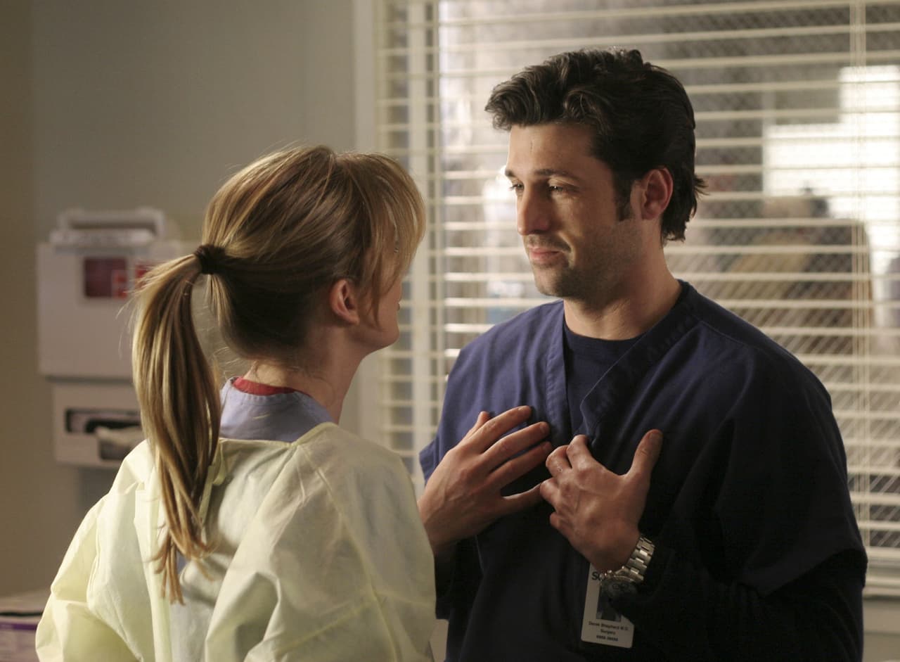 'Grey's Anatomy'Patrick Dempsey y Ellen Pompeo en la serie 'Grey's Anatomy'