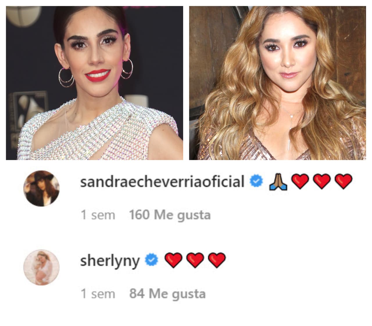 Sandra Echeverría y Sherlyn le escribieron esto para apoyarla.
<br>