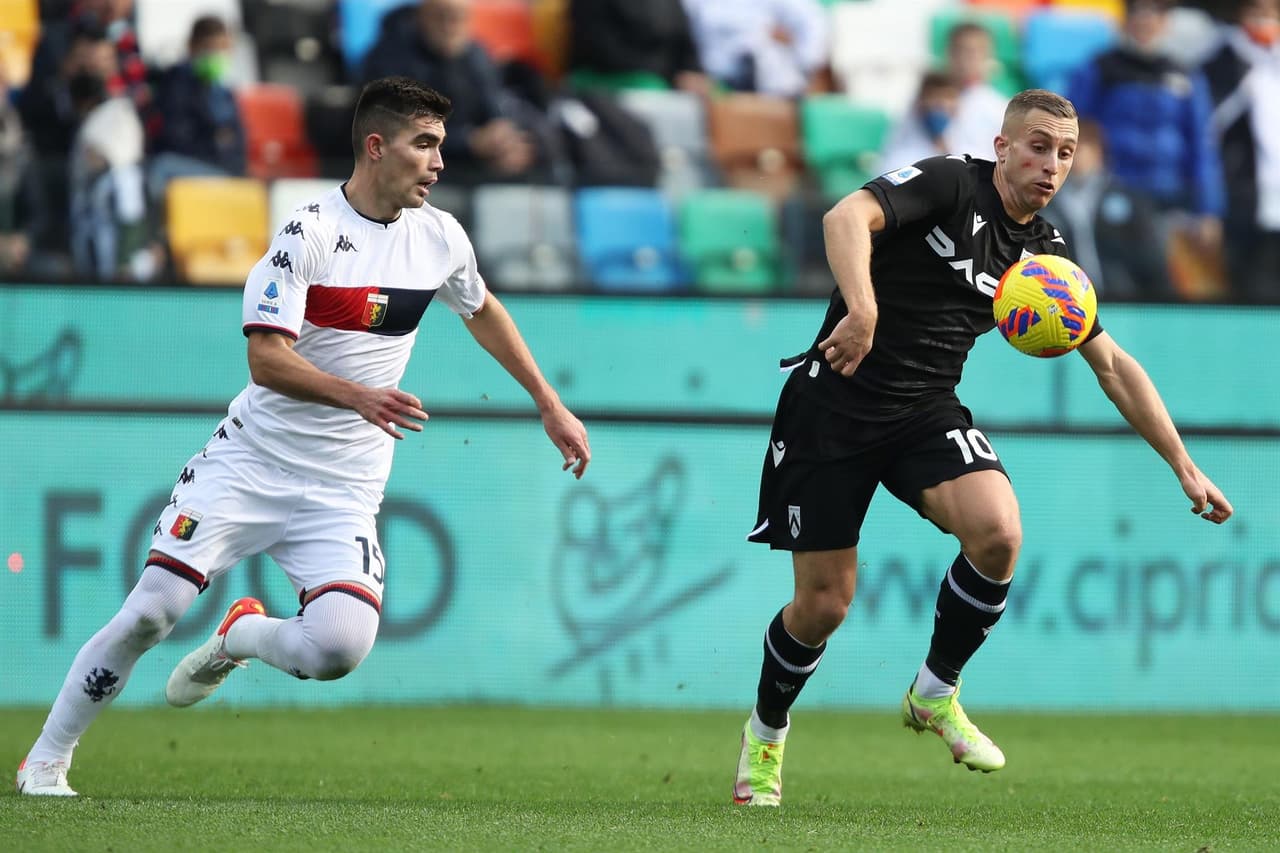 Genoa y Udinese no se hacen daño durante la fecha 14 en la Serie A. El mexicano Johan Vásquez jugó los 90 minutos del encuentro y fue amonestado con tarjeta amarilla; su equipo suma su 11vo partido sin victoria.
