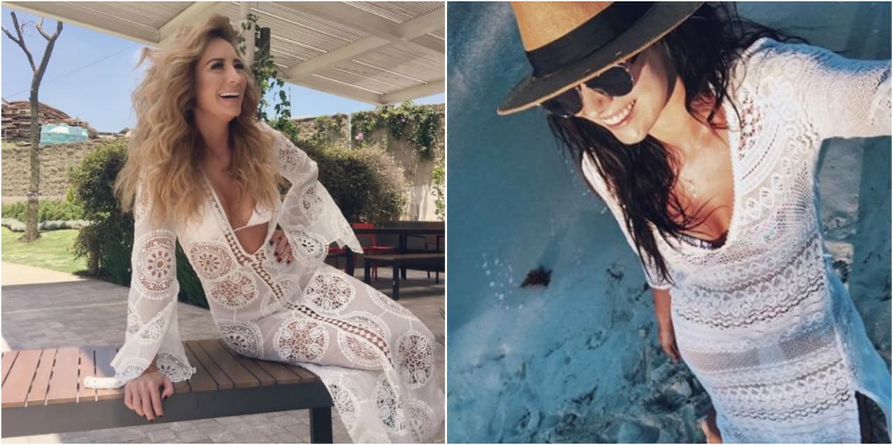 El gusto por la misma ropa es evidente ya que, si bien no es la misma prenda, ambas mujeres lucieron un vestido blanco ideal para estar cómodas en la playa.