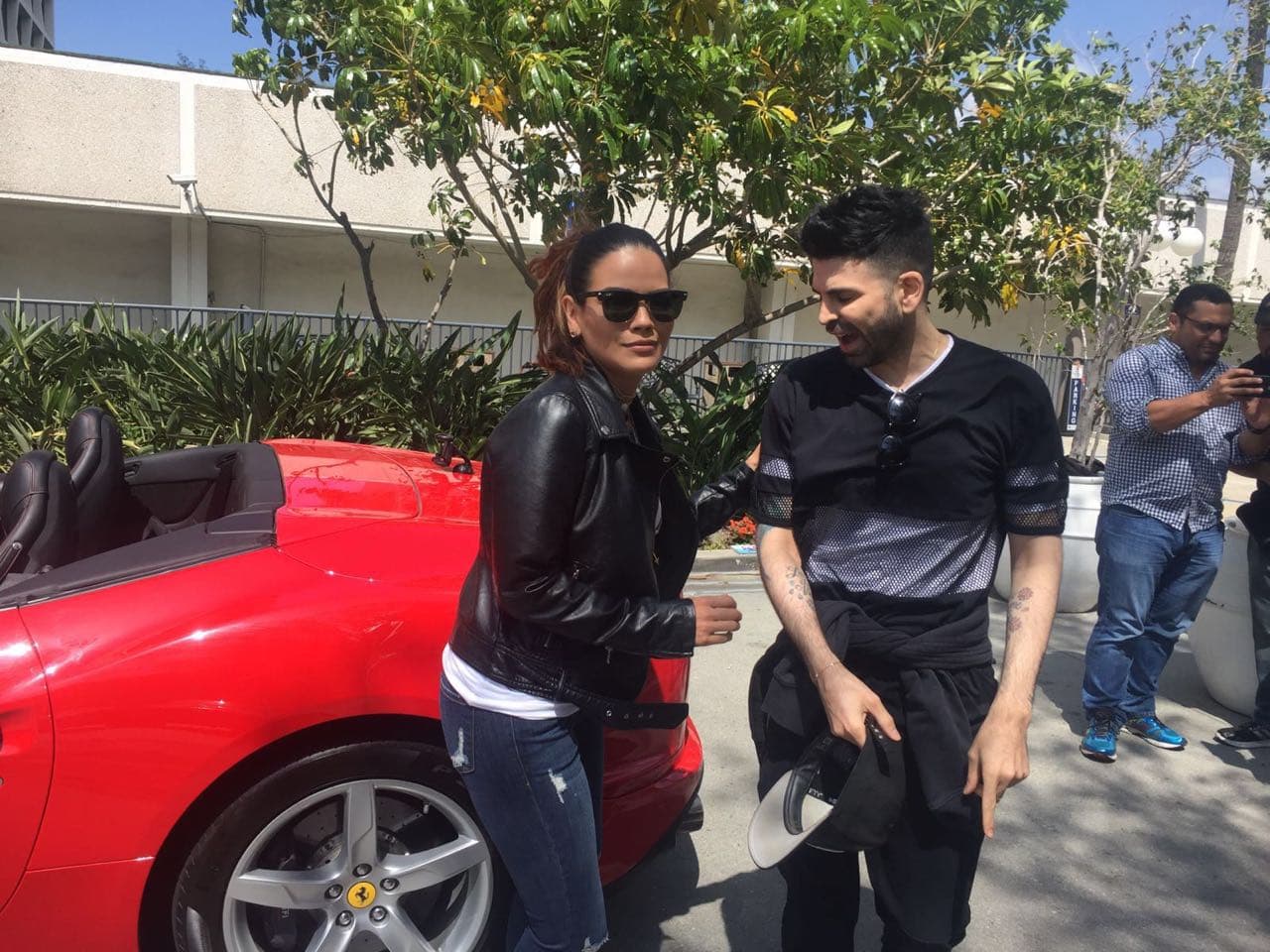 Juntos recorrieron las calles de Los Ángeles.