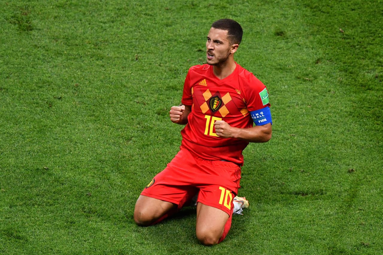 También con dos goles e igual número de partidos por disputar en Rusia 2018 está el talentoso mediocampista de Bélgica, Eden Hazard.