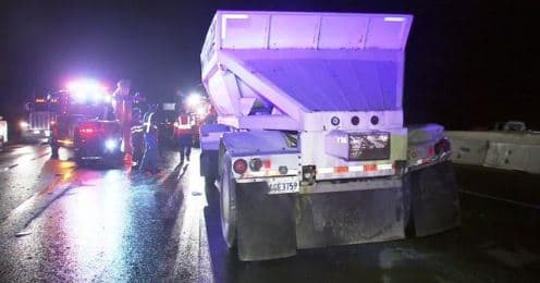 Volcadura de camión cargado de combustible genera caos vial sobre la autopista 680 en Sunol