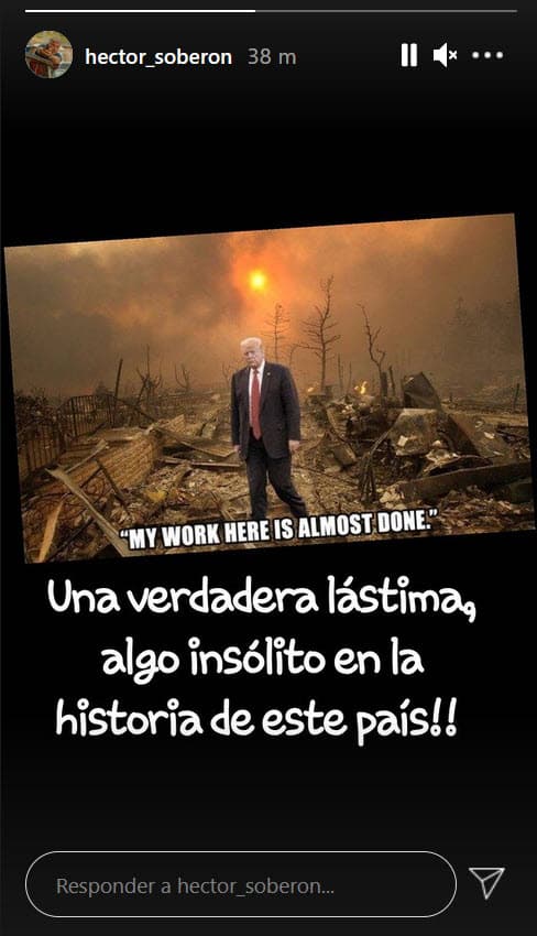 Con esta imagen el actor mexicano compartió su tristeza.