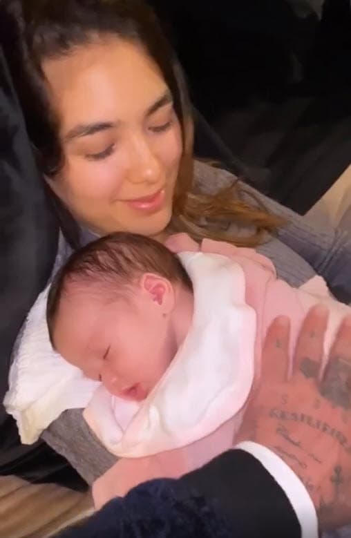 El 27 de octubre de 2020 la pequeña nació en Bolonia, Italia, ciudad donde residen.
<br>