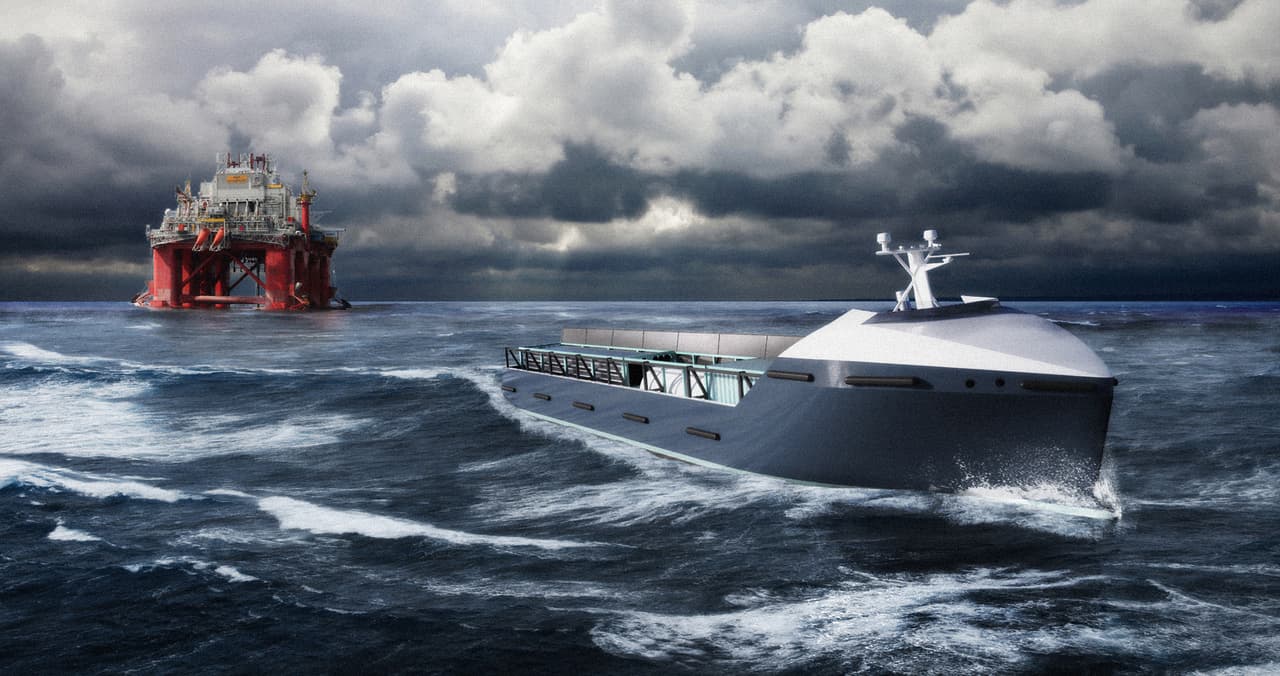 Los barcos autónomos que están siendo desarrollados por Rolls-Royce pueden ayudar a abaratar costos de traslado de personal en ultramar, como el caso de plataformas petroleras.