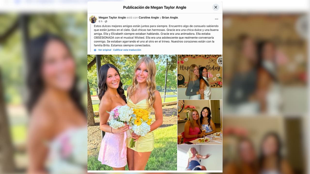 Mensaje en redes sociales de la madre Elizabeth “Lizzie” Angle.