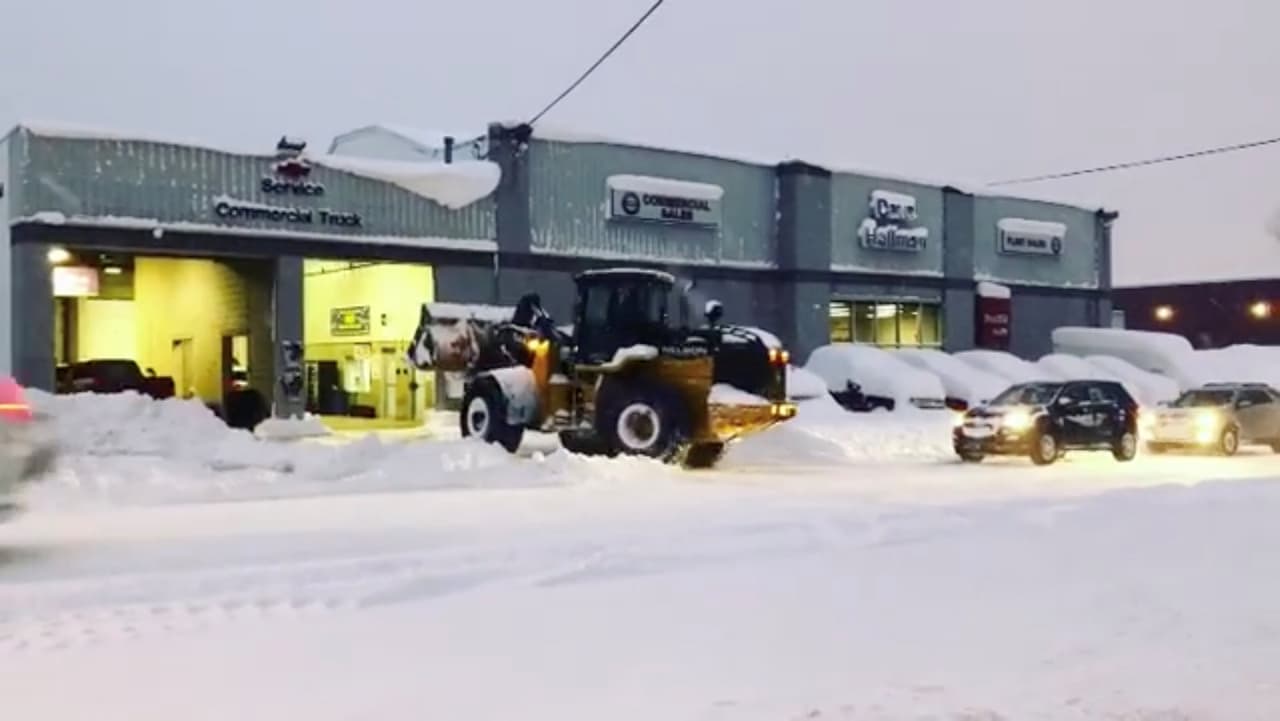 La calle 1925 de Erie, en Pennsylvania, donde este martes se registró un récord de nieve acumulada.