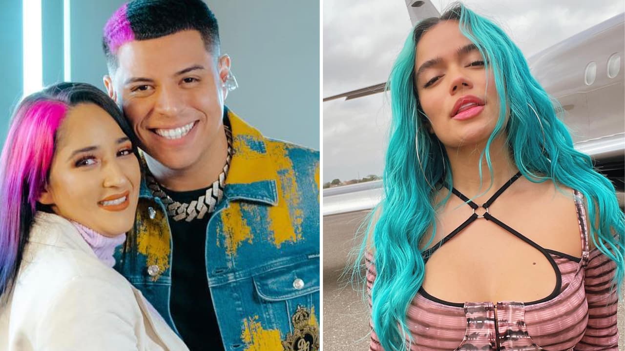 “Nos pusimos bichotas": Eduin Caz y su esposa presumen pelo azul como el de Karol G